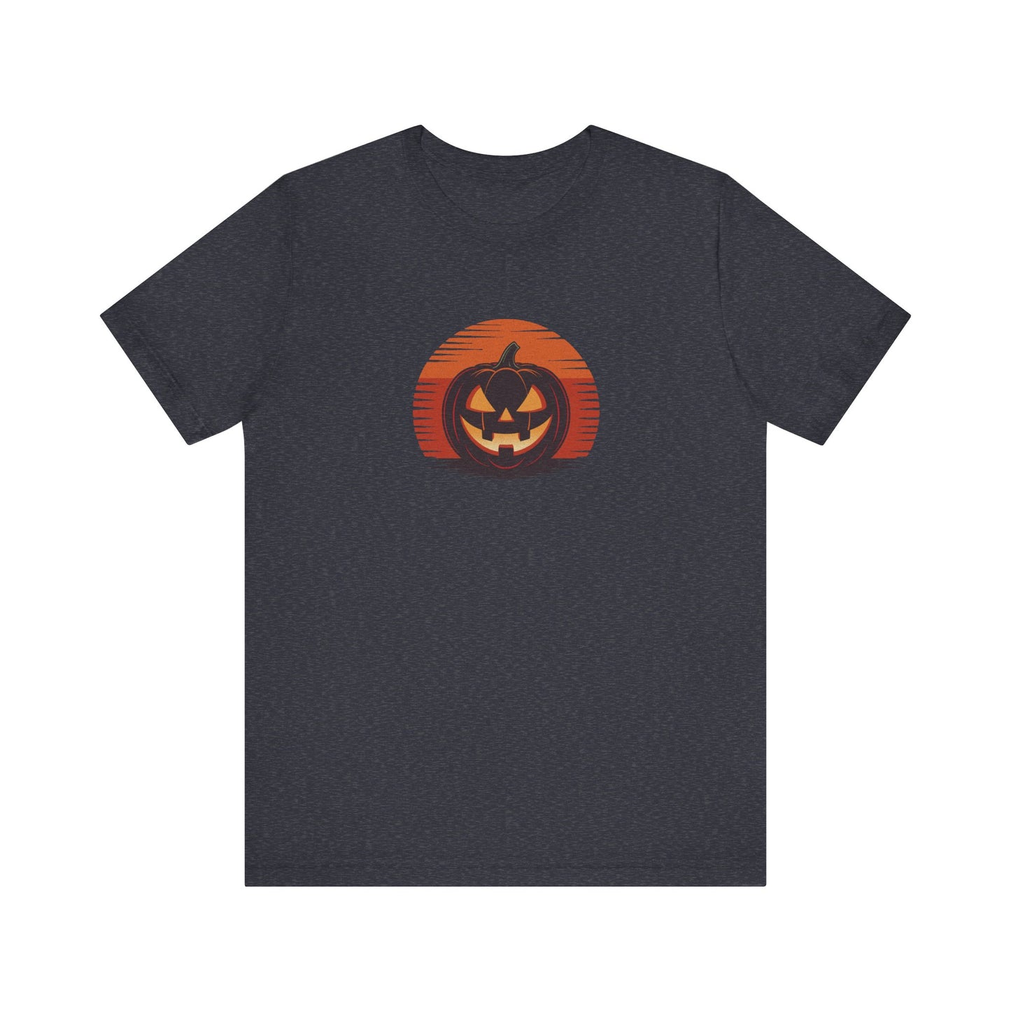 Retro Jack: Sliced Sunset — Halloween Sunset Tee (Dark)
