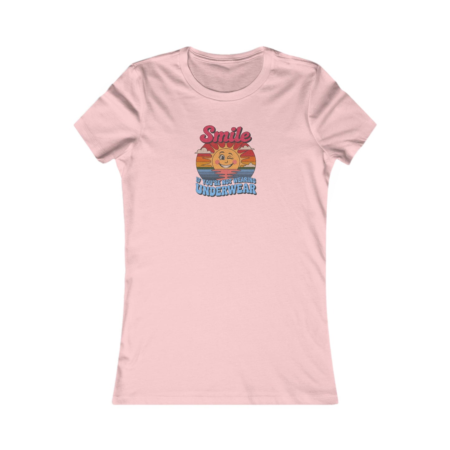 Smile If You’re Not Wearing Underwear — Retro Women's Tee (Light)