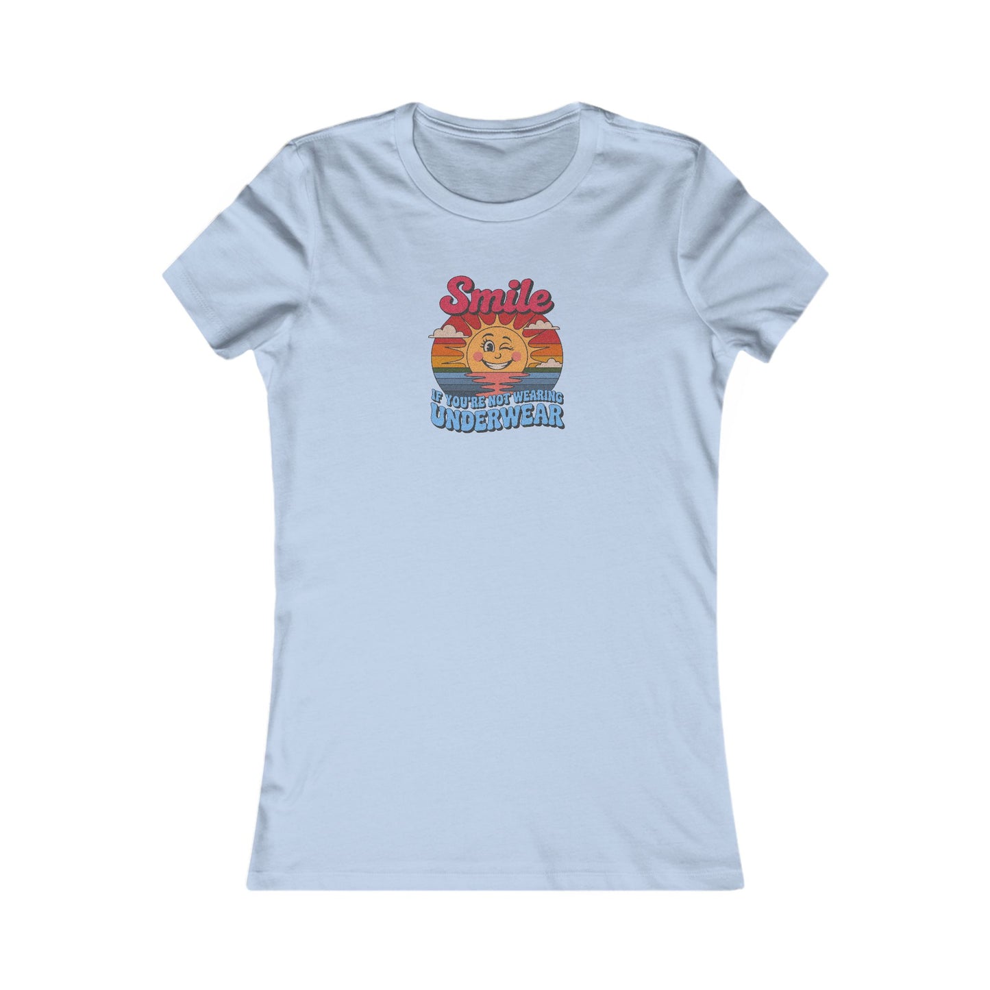 Smile If You’re Not Wearing Underwear — Retro Women's Tee (Light)