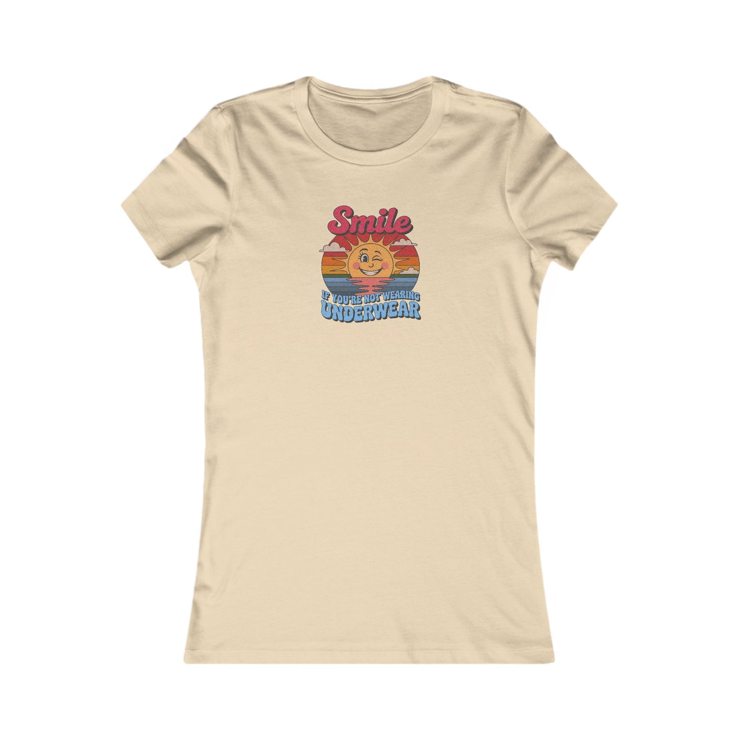 Smile If You’re Not Wearing Underwear — Retro Women's Tee (Light)