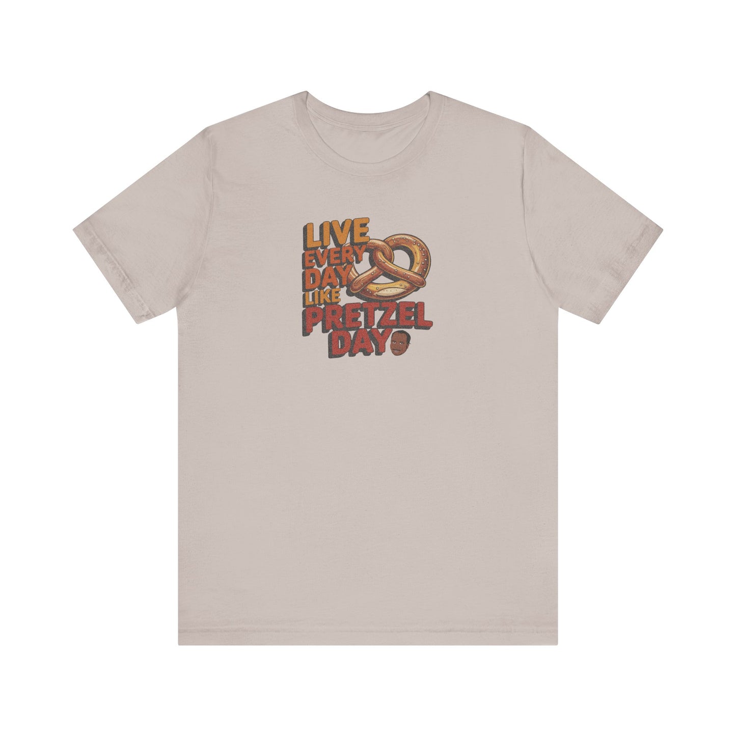 Live Every Day Like Pretzel Day — Stanley Hudson Retro Tee (Light)