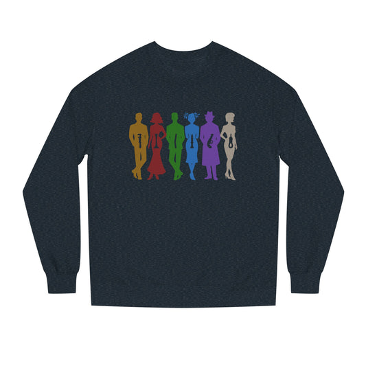 The Usual Suspects, Properly Armed — Clue Retro Sweatshirt (Dark)