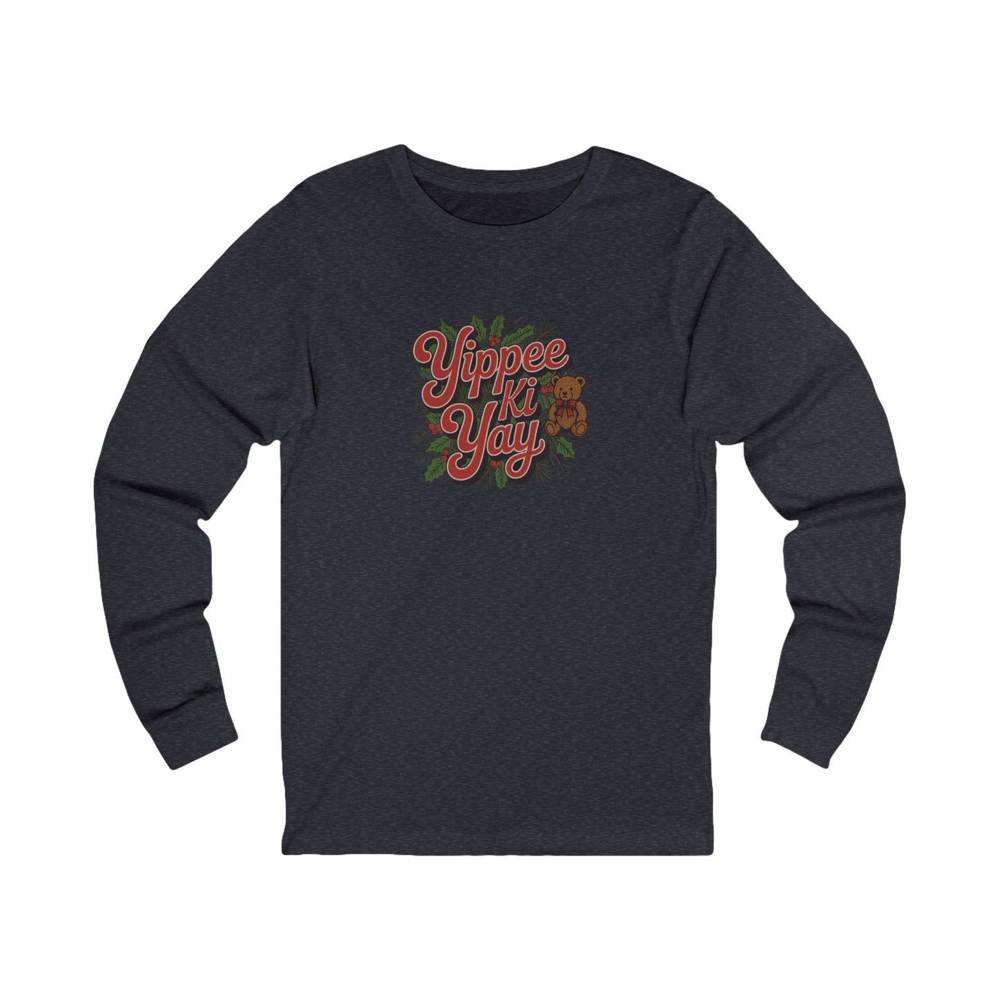 Yippee Ki Yay — Die Hard Retro Christmas Long Sleeve (Dark)