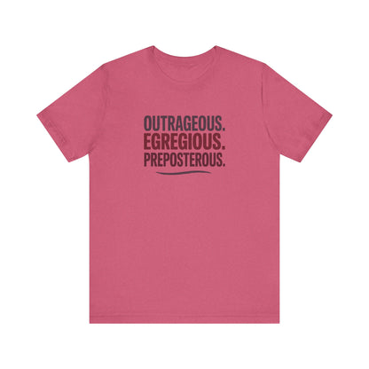 Outrageous Egregious Preposterous — Seinfeld Retro Tee (Dark)