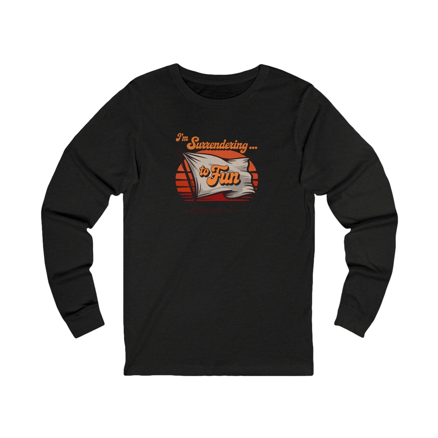 I'm Surrendering to Fun — Fun with Flags Retro Long Sleeve (Dark)
