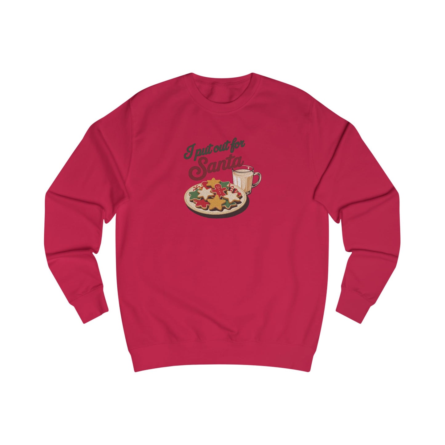 I Put Out for Santa — Retro Christmas Cookies Sweatshirt (Light)