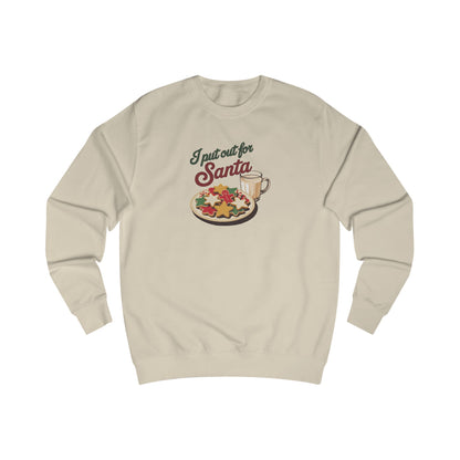 I Put Out for Santa — Retro Christmas Cookies Sweatshirt (Light)