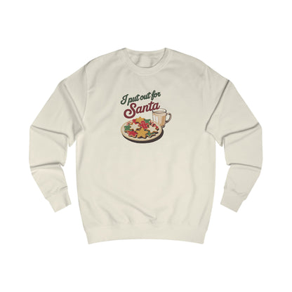 I Put Out for Santa — Retro Christmas Cookies Sweatshirt (Light)