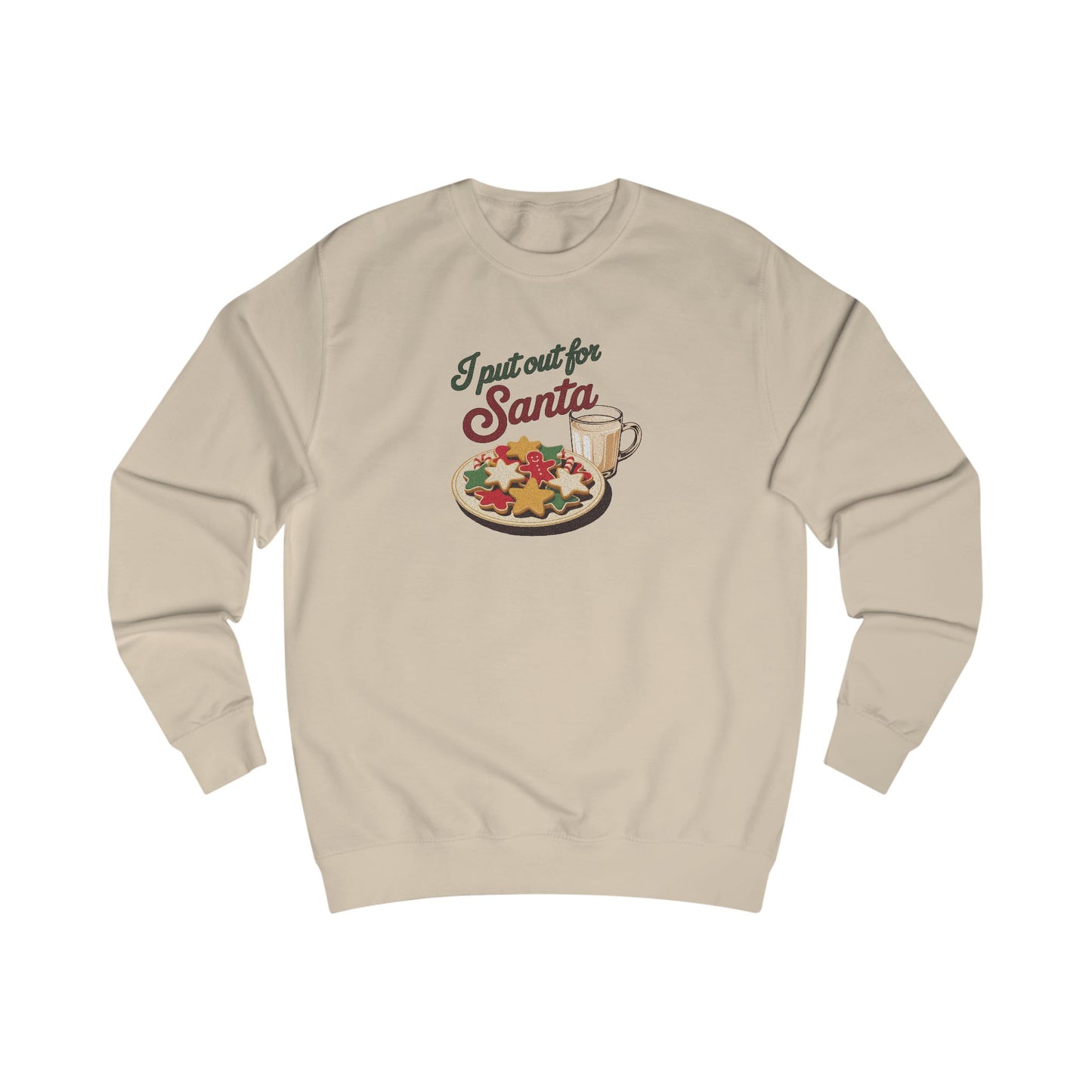 I Put Out for Santa — Retro Christmas Cookies Sweatshirt (Light)