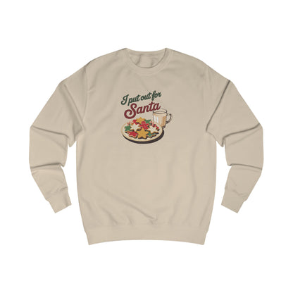 I Put Out for Santa — Retro Christmas Cookies Sweatshirt (Light)