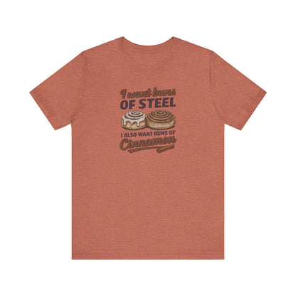 Buns of Steel (and Cinnamon) — Workout Retro Tee (Light)