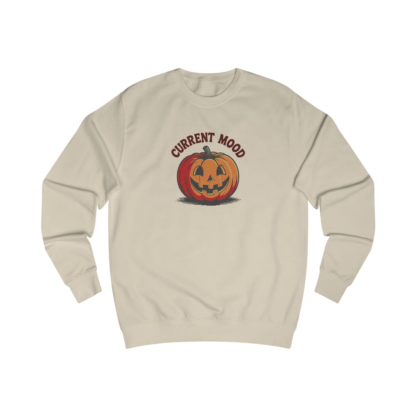 Current Mood (Classic Pumpkin) — Retro Halloween Sweatshirt (Light)