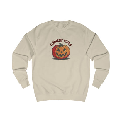 Current Mood (Classic Pumpkin) — Retro Halloween Sweatshirt (Light)