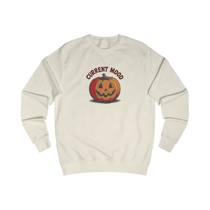 Current Mood (Classic Pumpkin) — Retro Halloween Sweatshirt (Light)