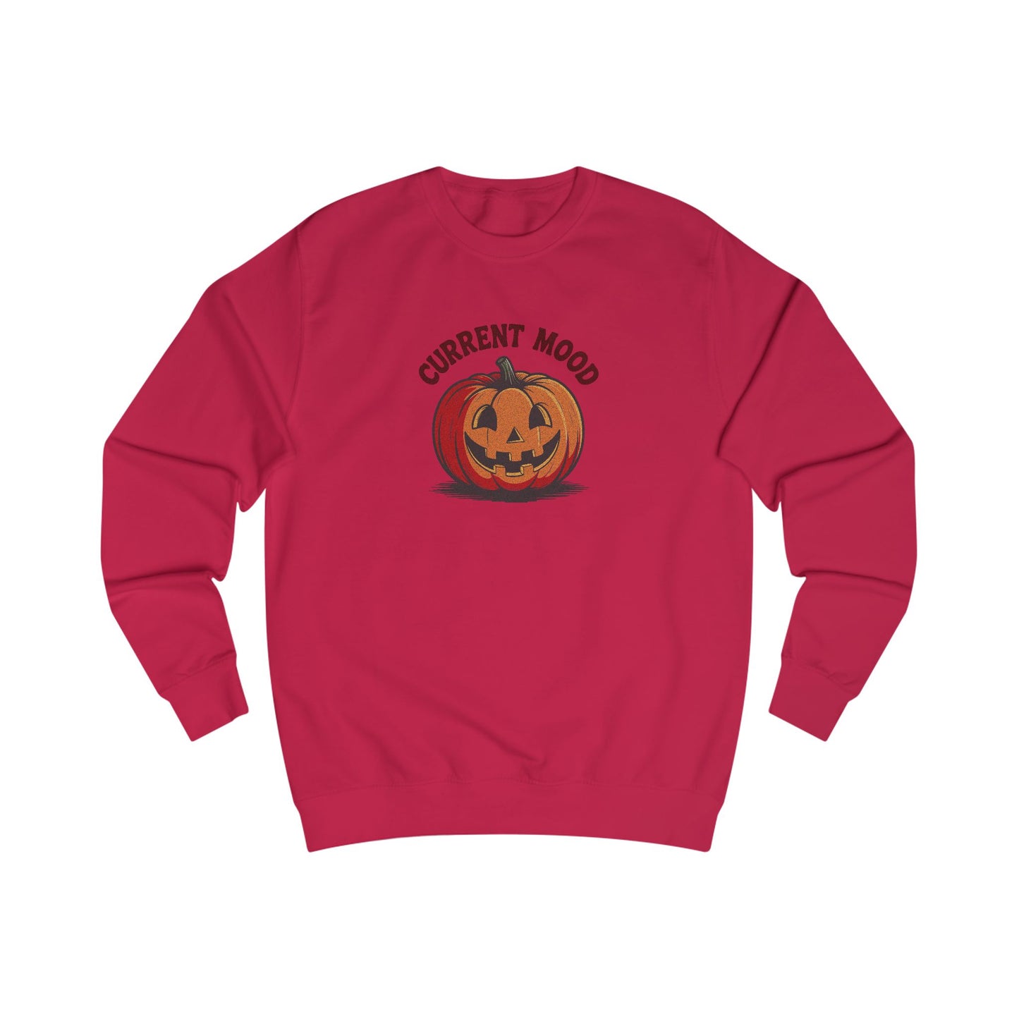 Current Mood (Classic Pumpkin) — Retro Halloween Sweatshirt (Light)