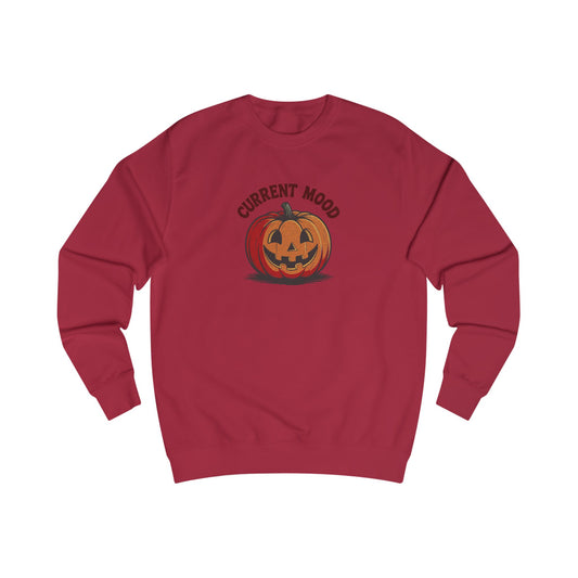 Current Mood (Classic Pumpkin) — Retro Halloween Sweatshirt (Light)