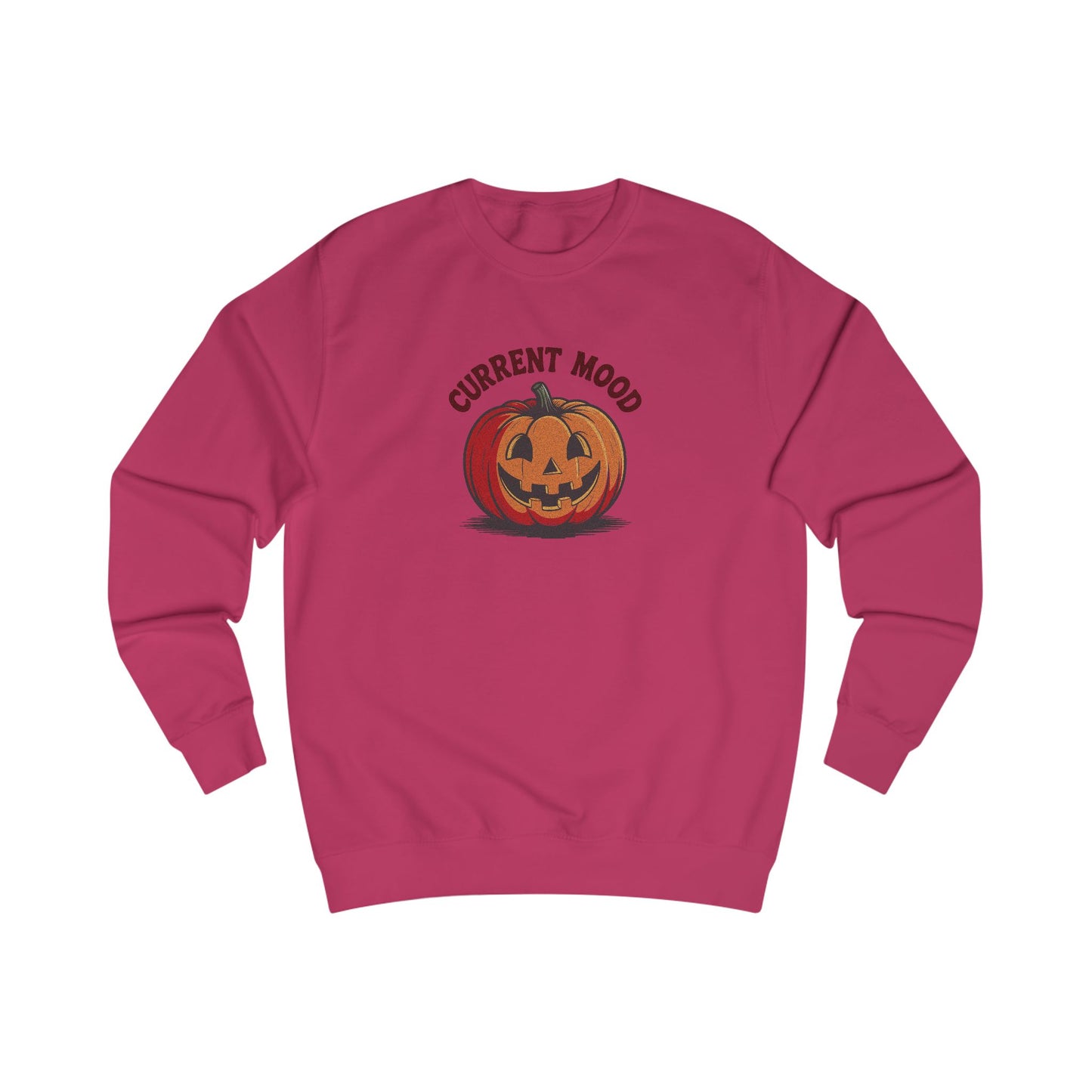 Current Mood (Classic Pumpkin) — Retro Halloween Sweatshirt (Light)