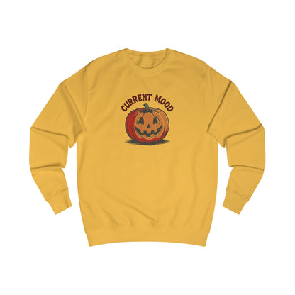 Current Mood (Classic Pumpkin) — Retro Halloween Sweatshirt (Light)