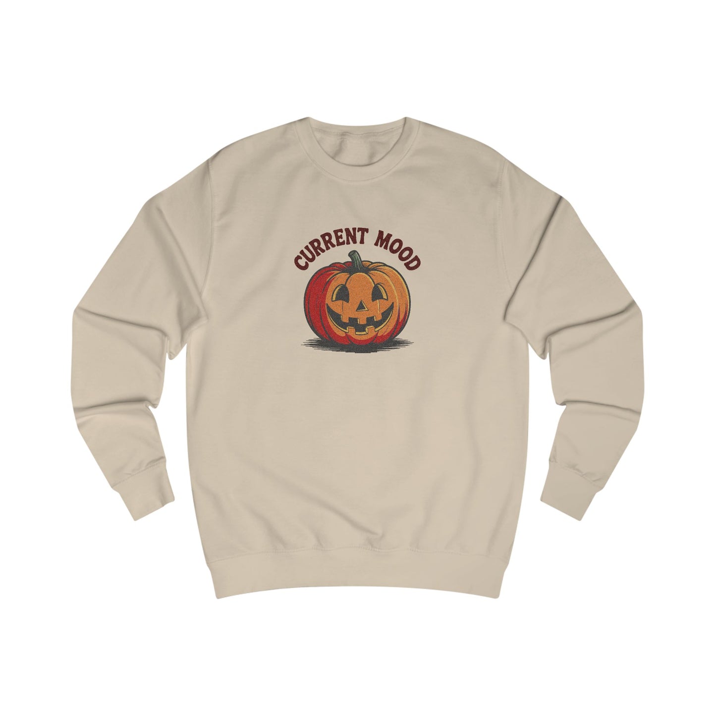 Current Mood (Classic Pumpkin) — Retro Halloween Sweatshirt (Light)