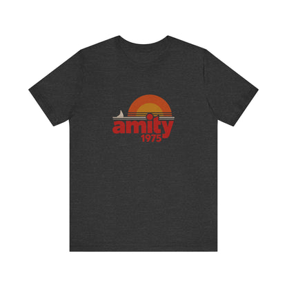 Amity Island 1975 — Jaws-Inspired Retro Tee (Dark)