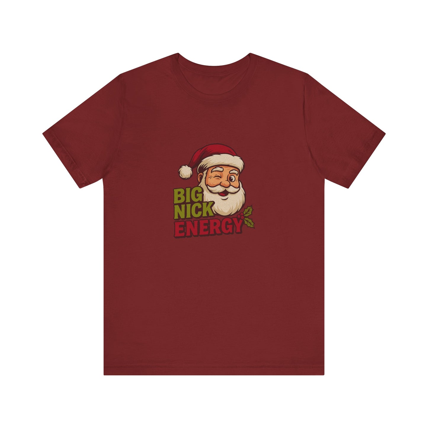 Big Nick Energy — Retro Santa Christmas Tee (Dark)