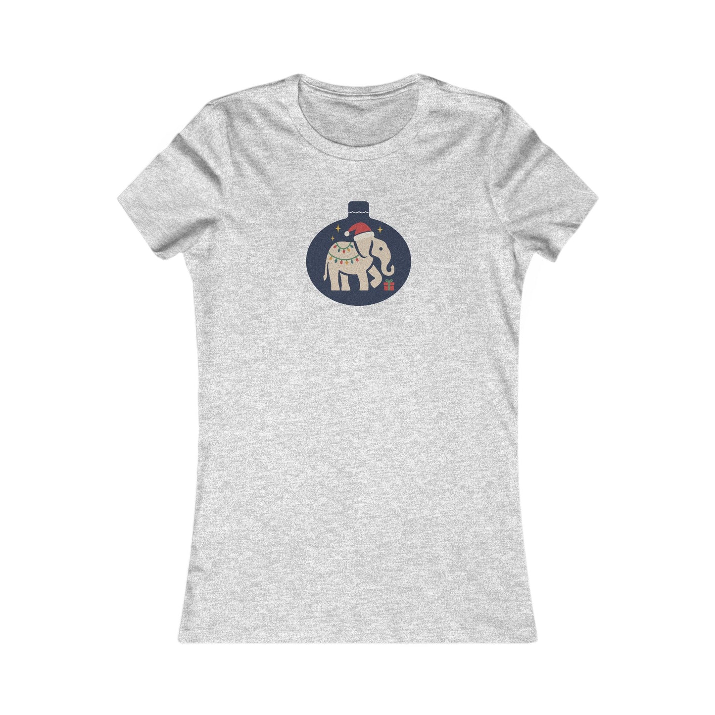White Elephant Season — Retro Christmas Graphic Women's Tee (Light)