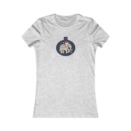 White Elephant Season — Retro Christmas Graphic Women's Tee (Light)