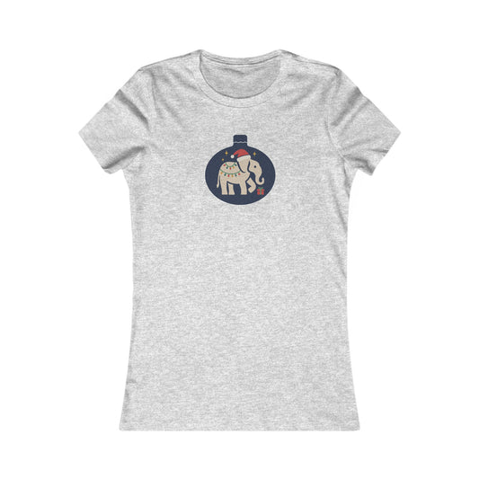 White Elephant Season — Retro Christmas Graphic Women's Tee (Light)