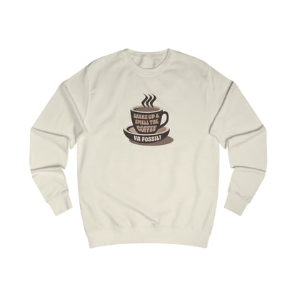 Wake Up and Smell the Coffee, Ya Fossil! — Retro Sweatshirt (Light)