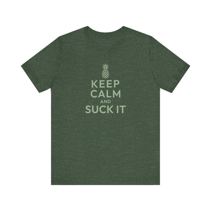 Keep Calm and Suck It — Psych Retro Tee (Dark)