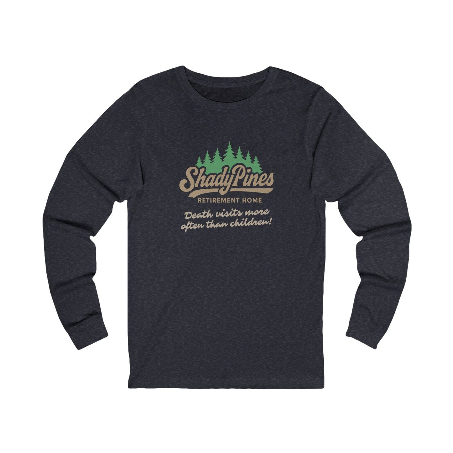 Shady Pines (Death Visits More Often Than Children) — Retro Long Sleeve (Dark)