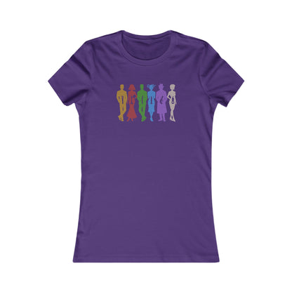 The Usual Suspects, Properly Armed — Clue Retro Women's Tee (Dark)
