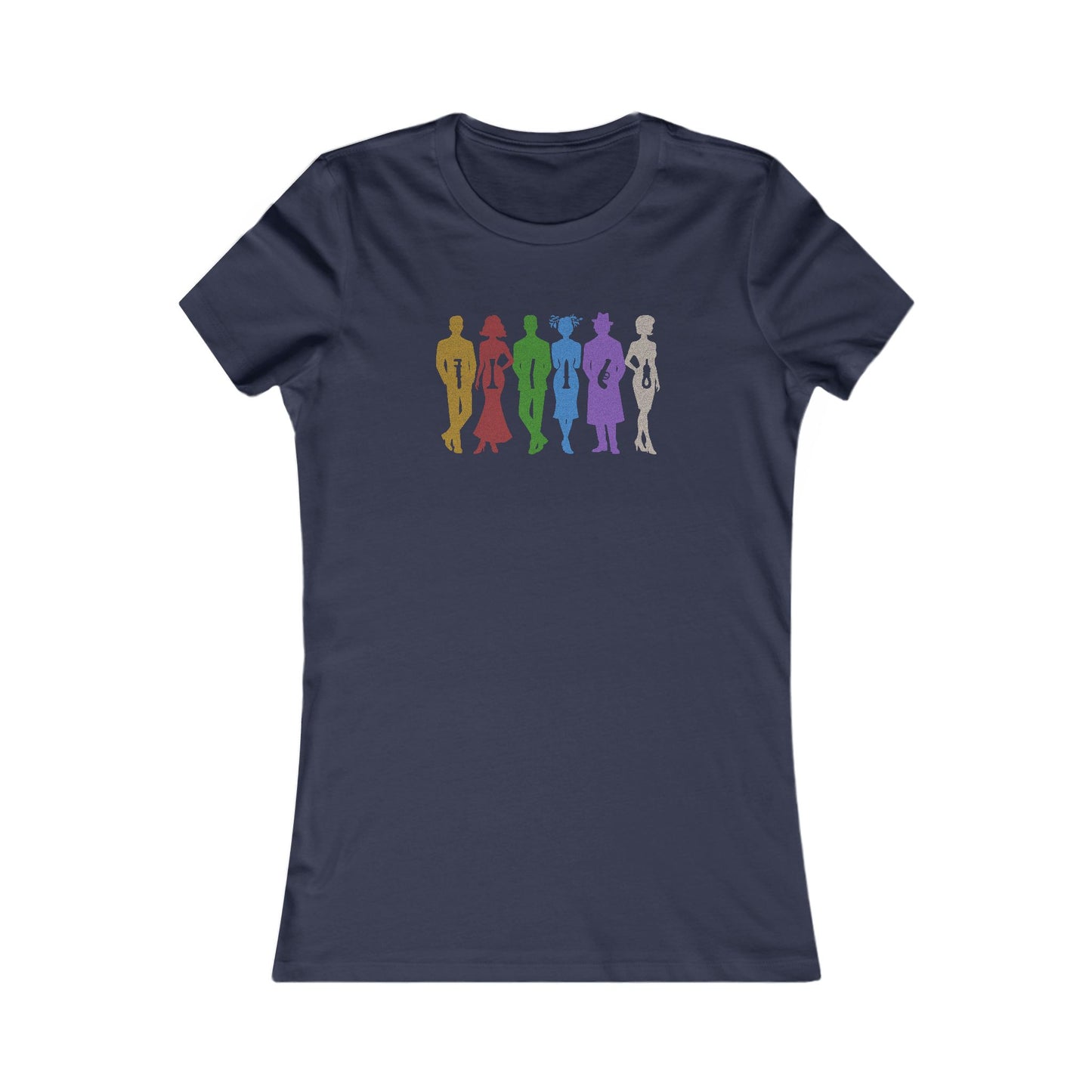 The Usual Suspects, Properly Armed — Clue Retro Women's Tee (Dark)