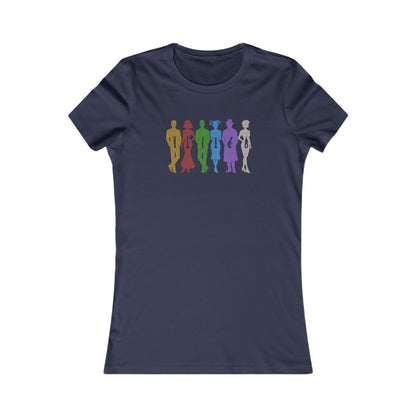The Usual Suspects, Properly Armed — Clue Retro Women's Tee (Dark)
