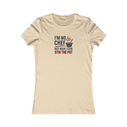 I'm No Chef, But Man I Stir the Pot — Retro Women's Tee (Light)