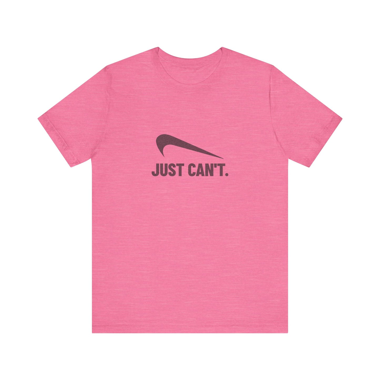 Just Can’t Athletic Parody — Retro Workout Tee (Light)