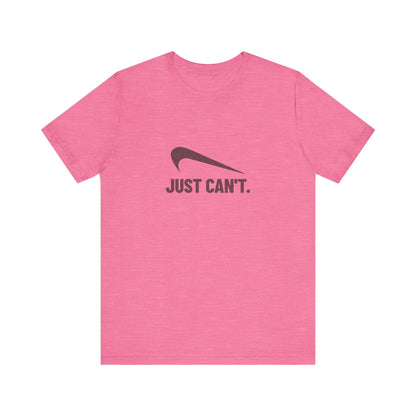 Just Can’t Athletic Parody — Retro Workout Tee (Light)