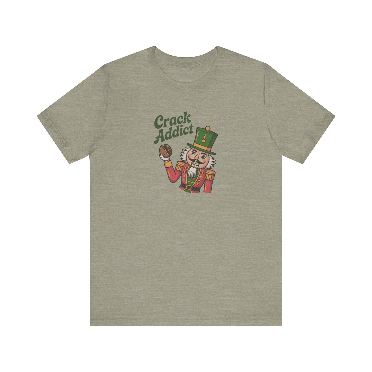 Crack Addict Nutcracker — Vintage Christmas Retro Tee (Light)