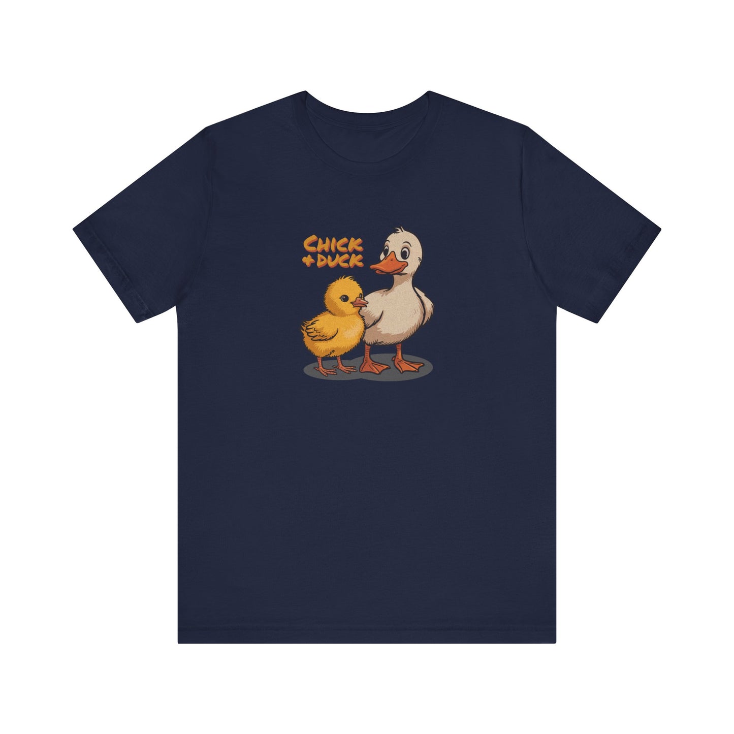 The Chick and the Duck — Friends Retro Tee (Dark)