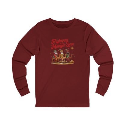 Highway to the Manger Zone — Top Gun Christmas Long Sleeve (Dark)