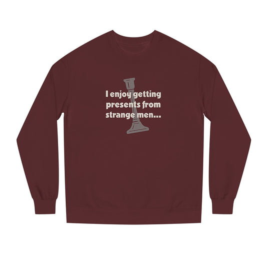 I Enjoy Getting Presents From Strange Men — Clue Retro Sweatshirt (Dark)