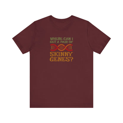 Pair of Skinny Genes (Colorful) — Retro Graphic Tee (Dark)