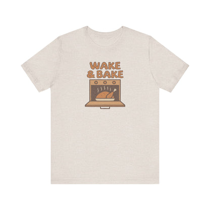 Wake & Bake — Retro Thanksgiving Turkey Tee (Light)
