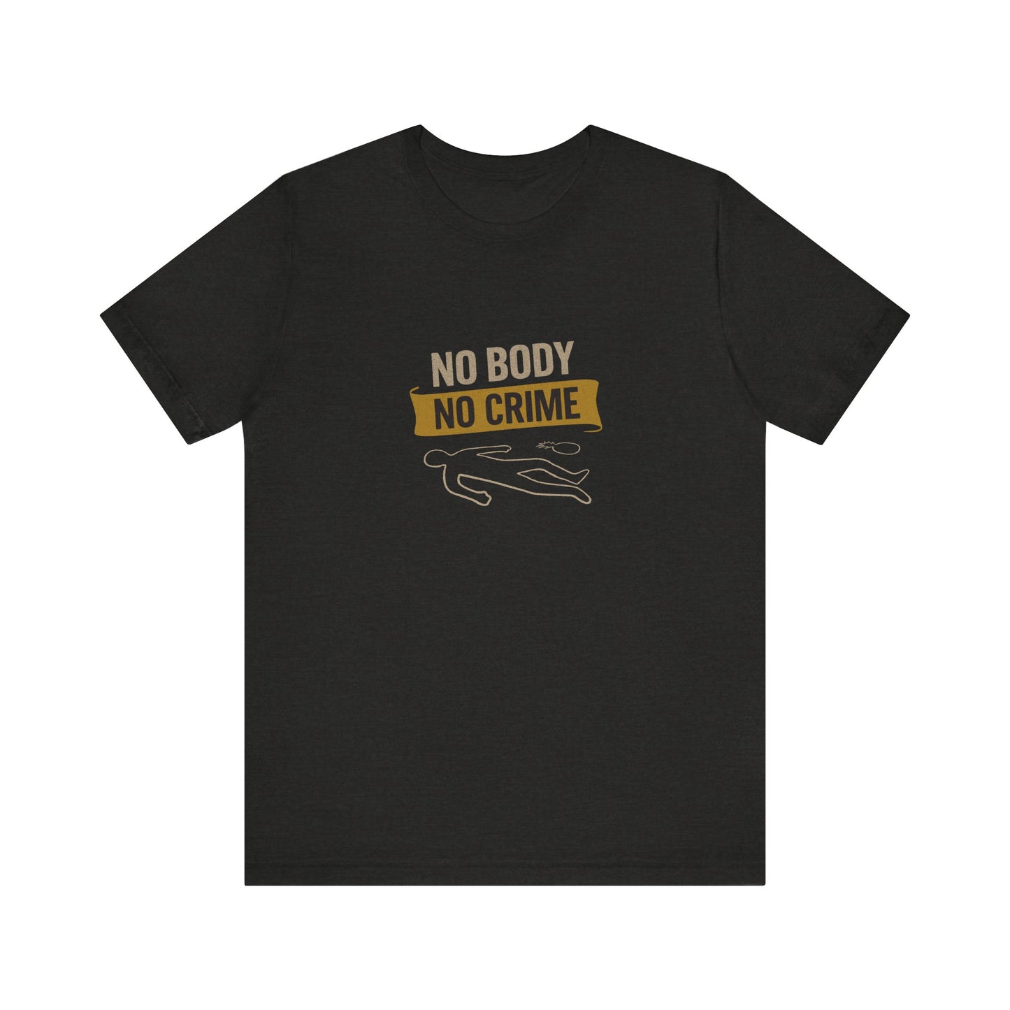 No Body, No Crime — Psych Crime Scene Retro Tee (Dark)