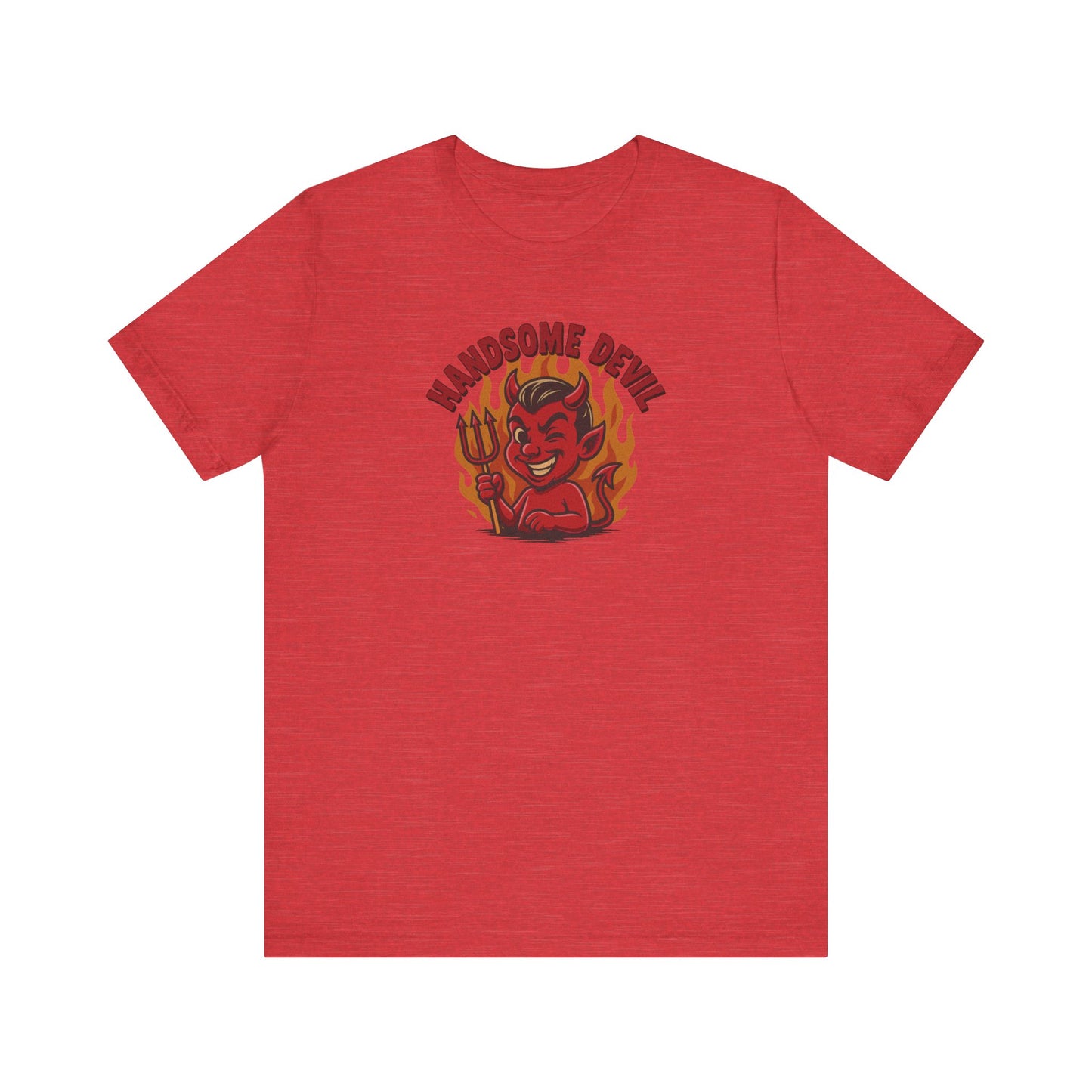Handsome Devil — Fiery Retro Halloween Tee (Light)