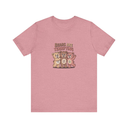 Bears Are Terrifying (Cute Remix) — Retro Tee (Light)