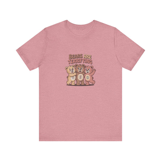 Bears Are Terrifying (Cute Remix) — Retro Tee (Light)
