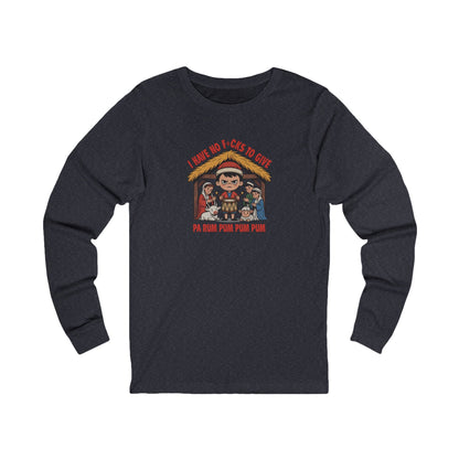 I Have No F*cks to Give — Little Drummer Boy Retro Long Sleeve (Dark)
