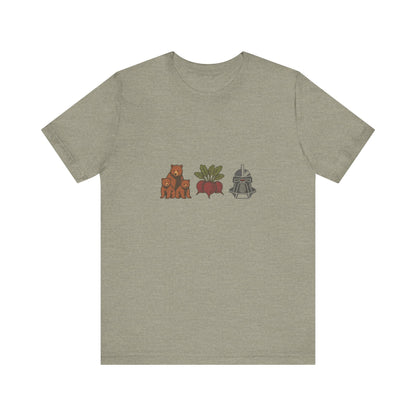 Bears, Beets, Battlestar (Icons) — Retro Tee (Light)