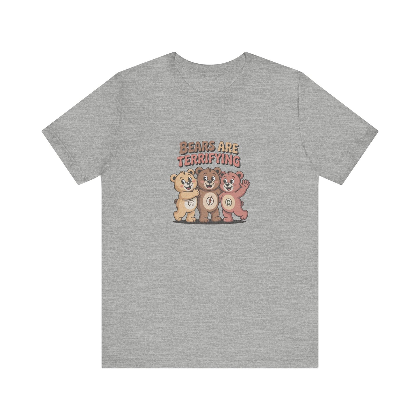 Bears Are Terrifying (Cute Remix) — Retro Tee (Light)